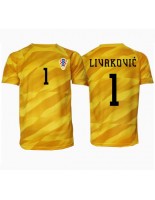 Moške Nogometnih dresov Hrvaška Dominik Livakovic #1 Vratar Domači EP 2024 Kratki rokavi